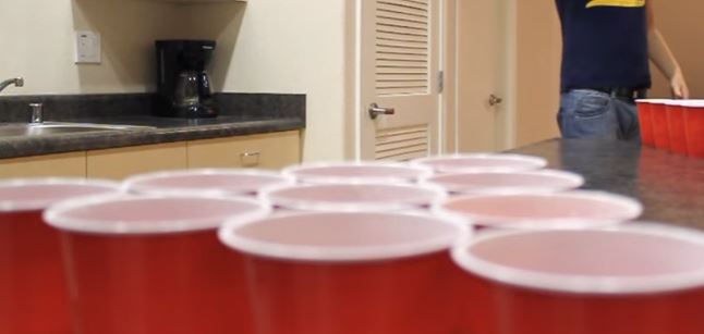 beer pong shot